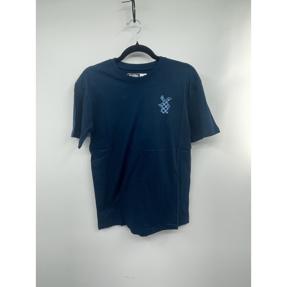 Dutch Bros Coffee T-Shirt Men's Small Blue Graphic 100% Cotton Short Sleeve NWOT